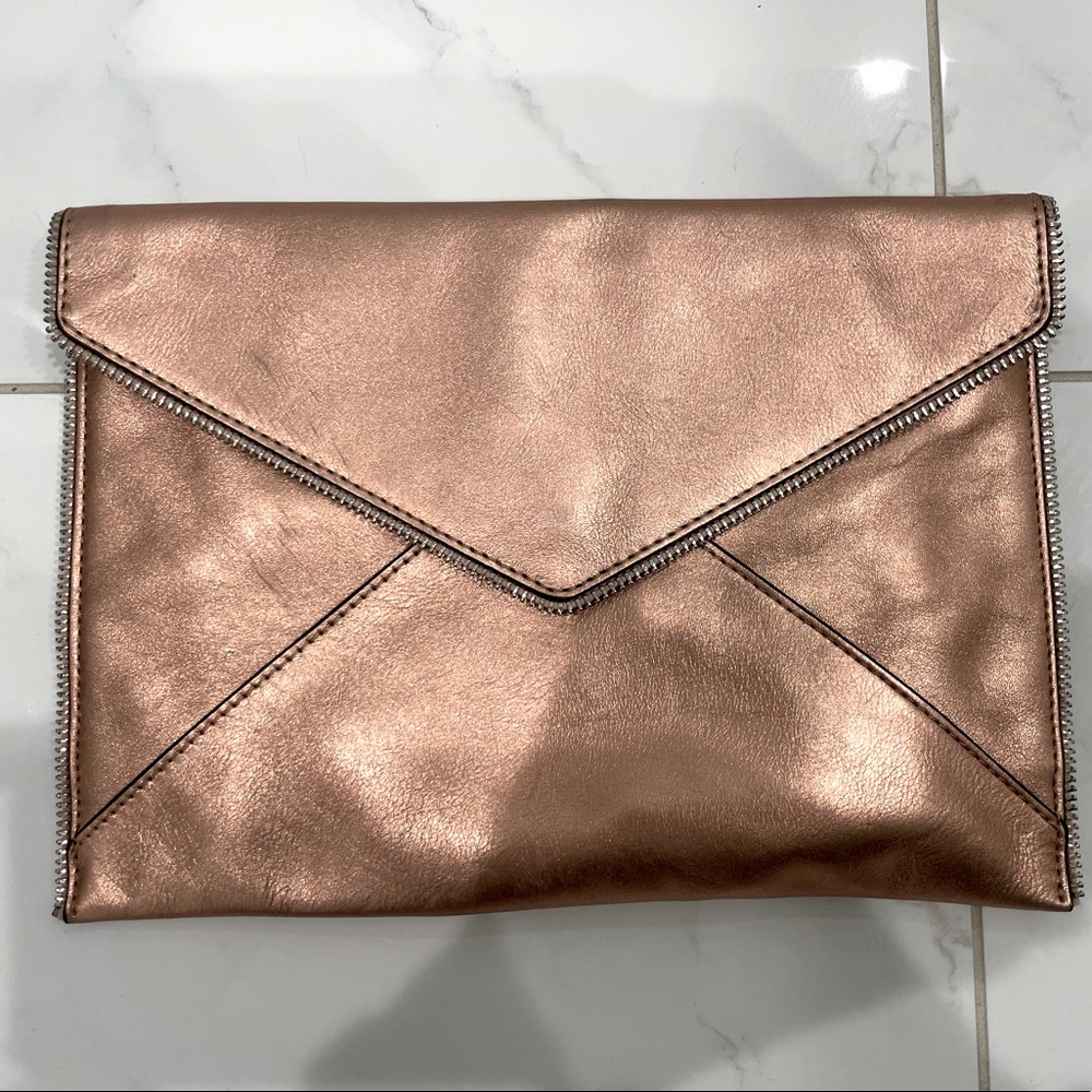 Rebecca Minkoff Rose Gold Envelope Clutch